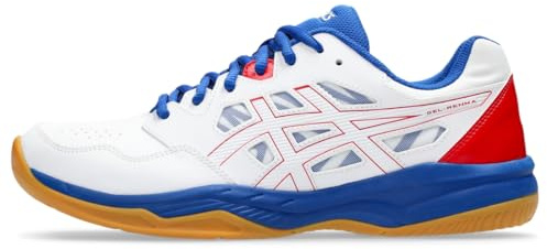ASICS Men's Gel-RENMA Indoor Court Shoes, 9.5, White/Classic RED