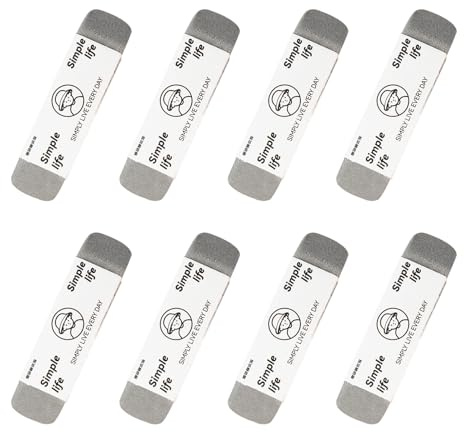 8 - Pack Sand Erasers - Frosted Erasers for Pens, Fountain Pens, and Ink - Special School and Office Supplies for Correction - Colored Pencil and Ink Eraser