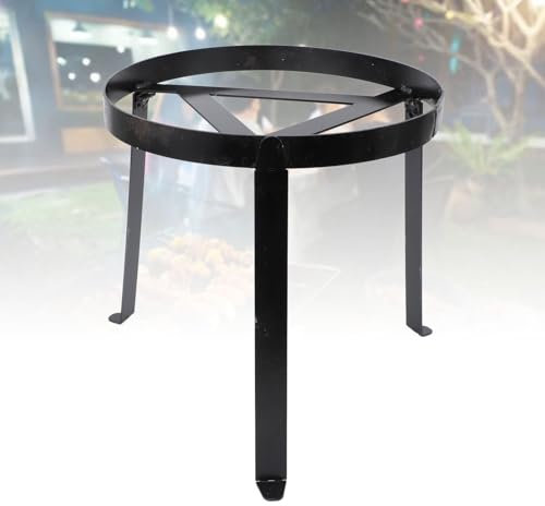 Folding Campfire Grill Grate Heavy Duty Cast Iron Camping Stand Portable Iron Campfire Tripod for Outdoor Open Flame Cooking
