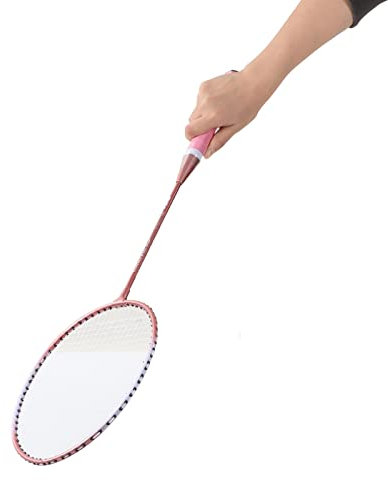 RockVOQRN Badmintonschläger-Set, 2-teilig, professionelle Eisenlegierung, Anfänger, Studenten, Trainingsset, Aufbewahrungstasche