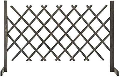 Furniture select-Garden - Recinzione a graticcio da giardino, 120 x 90 cm, in legno massello di abete