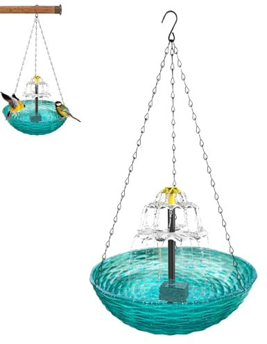 Mangiatoia per uccelli e vasca da bagno per esterni, mangiatoia per uccelli e vasca da bagno con fontana, ciotola per uccelli per giardino e cortile, mangiatoia per uccelli e bagno combinata, ideale