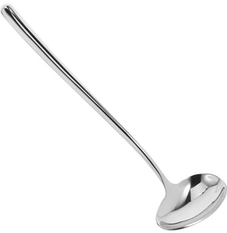 FONDOTIN Cucchiaio Acciaio Inossidabile Con Beccuccio Versatore Per Salse e Zuppe Mestolo Multifunzionale Da Cucina Utensile Resistente e Facile Da Pulire Acciaio Per Uso Domestico e