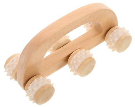 WEKAMOS Rullo di Massaggio Manuale in Legno Blu per Mani Portatile e Facile da Conservare, Strumento per Massaggio per Lavoratori D'ufficio