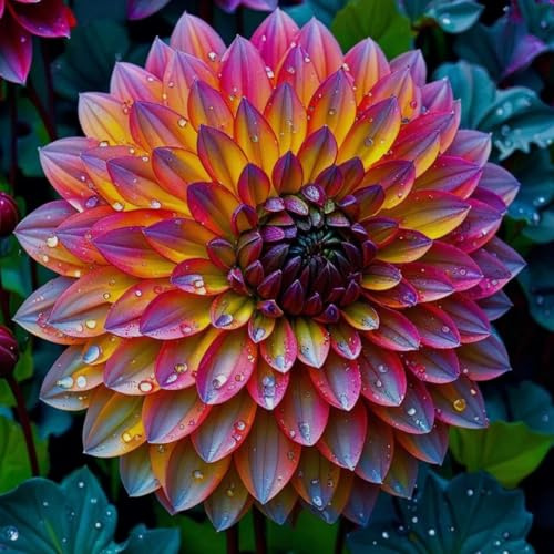 Dahlia tubers UK Hardy-Dahlia Bulbs Plants-Strong Plants That Grow Well/Mix Golden Jade Carving Feels Perfect-4 Bulbs-B
