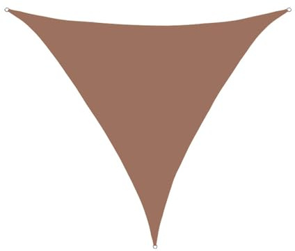 Vela parasole triangolare impermeabile, con occhielli, minimalista, protezione dai raggi UV, per balcone, giardino e campeggio, rete ombreggiante resistente alle intemperie (4 x 4 x 4 m, caffè)