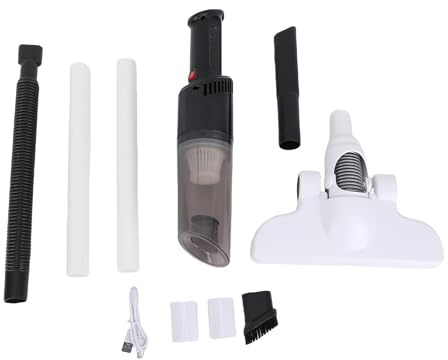 Fafeicy Assumatore Aspirapolvere a Corda Aspirapolvere 120w Potente Aspirazione 25 Minuti Filtrazione a 4 Stadi di Runtime con Tubo di Estensione per per Animali Domestici Tappeti