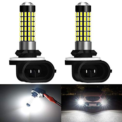 KATUR 894 881 886 889 896 898 Bombilla de luz LED 900 LM 3014 78SMD Lente Bombillas LED para Luces antiniebla DRL, Xenón Blanco (Paquete de 2)