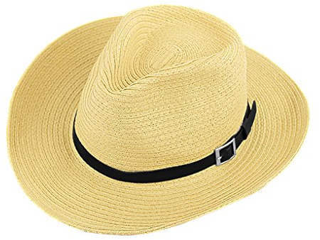 AfinderDE Unisex Strohhut Somme Cowboyhut Westernhut Sonnenhut Strandhut Sommerhut Anti-UV Hut Outdoor Mütze