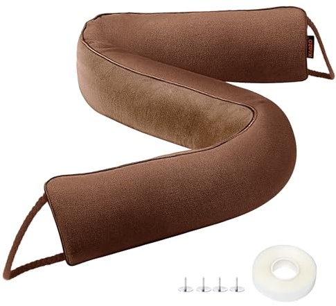 MAGZO Door Draft Stopper, 36 Inch Under Door Draft Blocker Noise Stopper, Weighted Wind Blocker Draft Guard for Bottom of Door, Brown