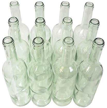 Destillatio 12 x Bouteille de Bordeaux- Verre Clair (0,75L)