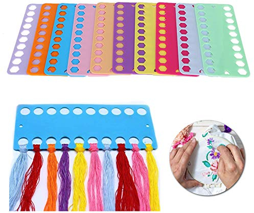 20 Stück Kreuzstich Fadenhalter Stickgarn Veranstalter Kunststoff Stickerei Floss Organizer Stickgarn Halter Stickgarn Kreuzstich für Gewinde Sewing Craft DIY Karte Thread Organizer