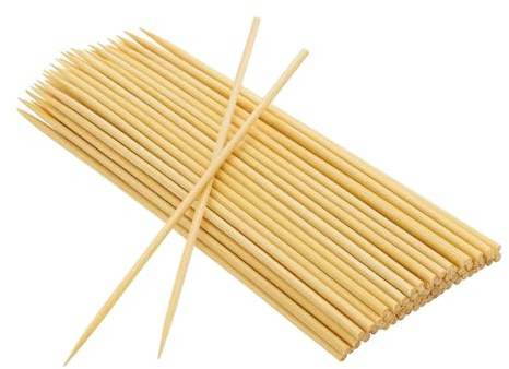 VIRSUS Stecconi in Legno di Bamboo Varie Quantità per Arrosticini, Spiedini Bastoncini in Legno 25cm Resistenti Diametro 3mm (1000) - C