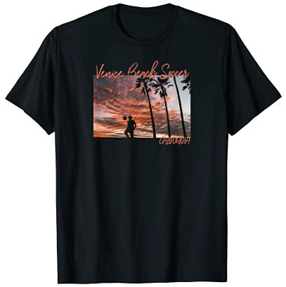 Palmen Beach California Venice Sunset - Balón de fútbol para hombre Camiseta
