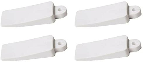 fiXte Keile aus weichem Gummi für Fenster, Tür, Tisch, Möbel, Stopper, Staffelverschluss, Weiß, 4 Stück