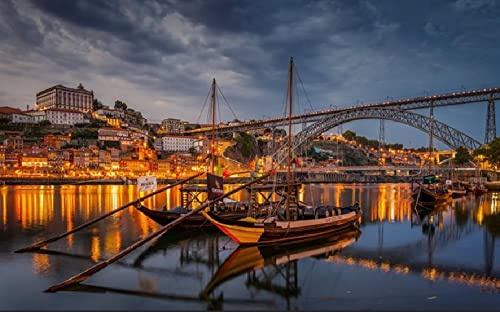 Taladro Completo Puente Dom Luis I Sailing Bay Porto Portugal Diy 5D Pintura De Diamante Por Número Kits Únicos Decoración De La Pared Del Hogar Decoración De La Pared De Diamantes De Imitación