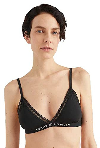 Tommy Hilfiger Damen BH ohne Bügel, Schwarz (Black), L