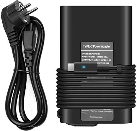 Apcstyle 65W USB C Chargeur Secteur, câble de Charge Compatible with Dell Latitude 5520 5420 5320 5290 5285 5179 5480 5400 5410 7420 7410 7320 7275 7280 7490 7520,Xps 13 12 15 9365 9350