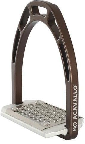Acavallo - Steigbügel Arco Evolution Alupro, viele Farben, Farbe:Brown