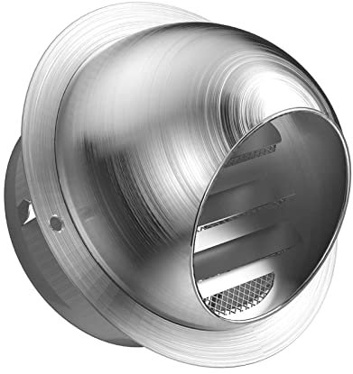 Duchunsheng Rejilla De Ventilacion INOX Redonda, Acero Inoxidable 304 Ventilación De Aire, Capucha De Rejilla De Ventilación, Respiraderos Tapa ​Cocina, con Malla De Pantalla, para Pared Externa