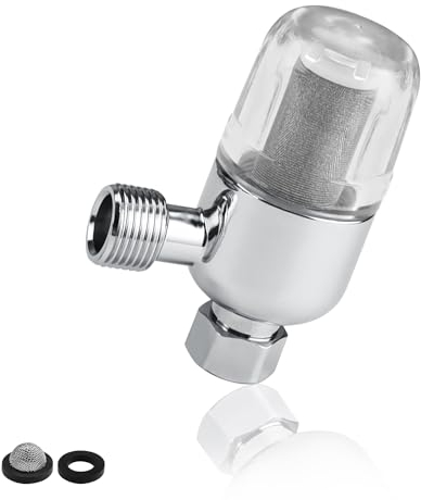Filtre Réutilisable, GEBAUM Bidirectionnel Filtre eau avec Filetage Interne et Externe de 1/2, Filtre les Impuretés dans l'eau, pour Robinets de Cuisine, Douches de salle de Bain, Filtres à Ling