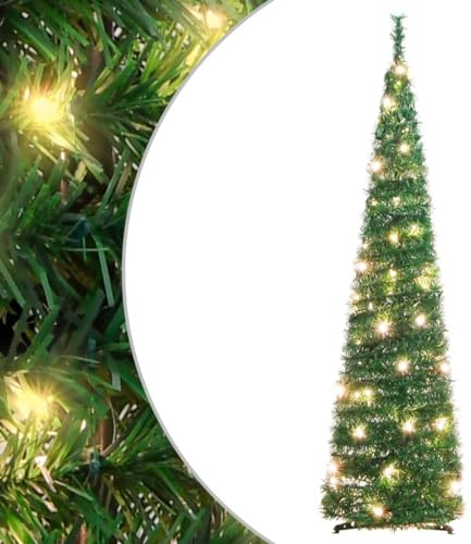 vidaXL Albero di Natale Artificiale Pop-up con 50 LED Verde 120 cm