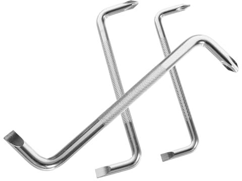 Veemoon Jeu de 3 Tournevis en Z Acier au Carbone à Angle Droit Prise Confortable, Ensemble Compact pour Vissage Angle, Outil Polyvalent Robuste et Pratique