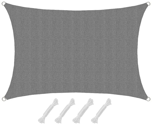 AMANKA 1x2 Voile d'Ombrage Rectangulaire - 90% UV Protection - Toile d'Ombrage Perméable - Toile Pergola - Voiles d'Ombrage pour Patio Bache d'Ombrage - Parasol Toile Perméable Protege Soleil Terrasse