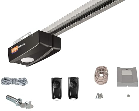 Hörmann Ecostar Liftronic 700-2 - Attuatore per porta da garage (700 N, 433 MHz, con 2 trasmettitori RSC 4 + 1 pulsante interno PB 1, per porte da garage fino a 11,25 m², accessori di montaggio