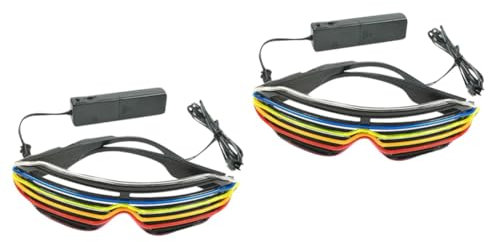 VALICLUD 2pcs Led Light up Glasses Party Flashing Sunglasses Novelty Festival Glasses Glowing Sunglasses for Adults Boys and Girls