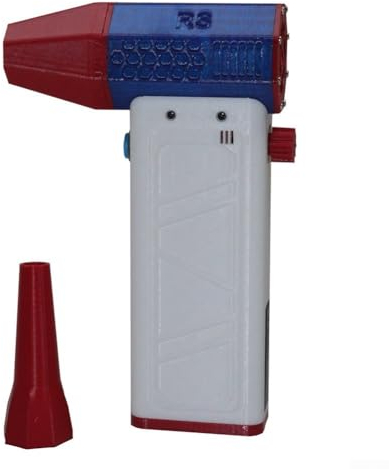Zoegneer Potente ventilatore portatile Turbo Jet, ad alta velocità, 140000 giri/min, 13 lame in acciaio inox (bianco)
