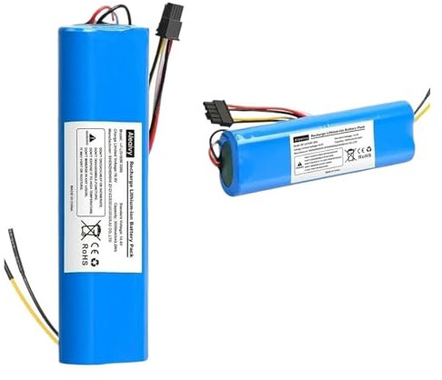 KAFTKO Aspiradora 14,4V 43,2 WH, Batería Recargable De Iones De Litio (Cinco Cables) Compatible con Conga 3090 3091 3092 1690 1890 2090(Black-12800mAh)