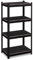 Relaxdays Estantería Almacenaje Metálica, Estante Carga Pesada, 120 x 60 x 40 cm, hasta 1000 kg, 4 Baldas, Garaje, Negro, Tablero de Fibras