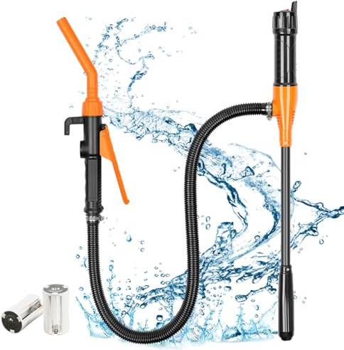 Elektrische Transferpumpe, Kraftstoff Umfüllpumpe, Batteriebetriebene Flüssigkeitstransferpumpe 2.4 GPM Multifunktionale Benzinpumpe für Benzin, Motoröl, Diesel, Wasser