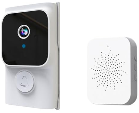 Suoumwa Tuya APP Almacenamiento en la Nube Gratuito Timbre WiFi Bajo Consumo Mirilla de Puerta Visual Video Ojo Noche PIR Visor de Puerta de Seguridad, B