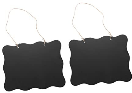 Lurrose Niedlicher Tafel- Zum Aufhängen Doppelseitiges Mini-schild Aus Holz Dekoration für Bars Cafés Klassenzimmer