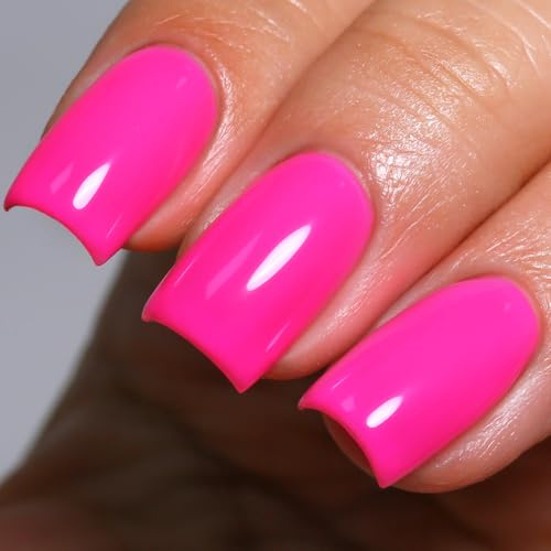 Ozzeal Neon UV Nagellack, 15ML Neon Rosa UV Gel Nagellack Soak Off Led Frühling Sommer GEl Nail Polish Starter Maniküre Salon DIY Zu Hause Für Mädchen