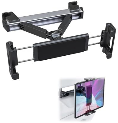 coalwop Tablet Halterung Auto 360° Drehbar Tablet Halter Kopfstütze Ausziehbare Tablethalterungen Auto für iPad iPhone/Samsung Tab/Kindle Fire HD/Nintendo Switch Kompatibel mit 4,7-12,9 Geräten