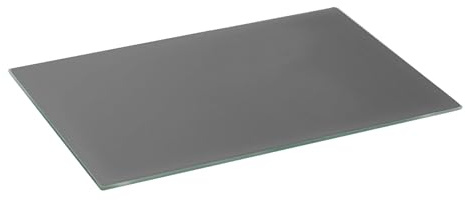 Harbour Housewares Glas Schneidebrett Grau 40 x 30 cm Küchenbrett Glas | Modernes Glas Schneidebrett in Grau, gehärtet, hitzebeständig & kratzfest, hygienisch & rutschfest für sichere Küchenarbeit