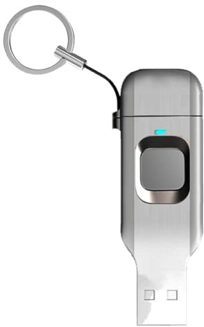Cpolebev Unidad Flash de Huella Dactilar de Metal OTG Pendrive USB3.0 Tipo C para Teléfono Portátil Bloqueo de Memoria USB Jump Disco USB 32G