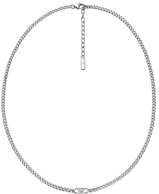 Emporio Armani Herren Edelstahl mit Karabinerverschluss Kettenhalsband