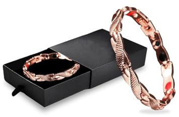 Pulseras de cobre – Pulsera de cobre puro eficaz para hombres y mujeres – Brazalete ajustable (cobre trenzado) FgY760, 20cm, Zinc