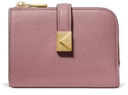 kate spade new york Deco Pebbled Leather Small Compact Wallet, Dusk Rose
