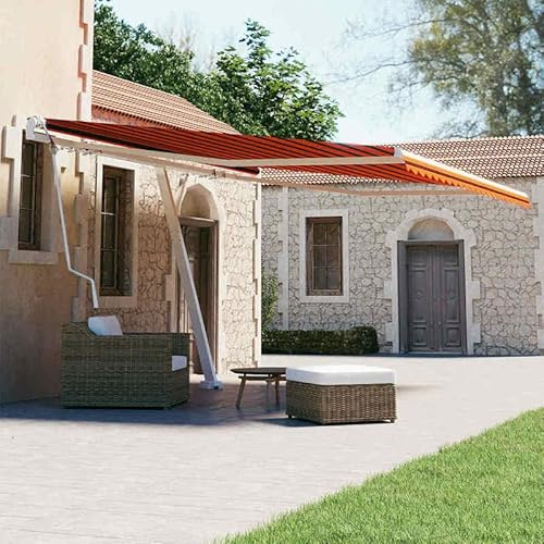Standmarkise Automatisch 450x300 cm für Terrasse und Garten - Pulverbeschichtetes Aluminium & 100% Polyestergewebe mit PU-Beschichtung - Wetterbeständig und UV-Schutz