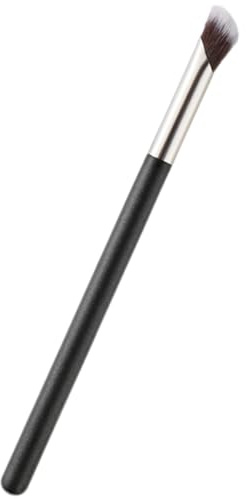 Brocha Correctora de Maquillaje Punta Angular y Mango Ergonómico | Fibra Artificial Negra, Portátil, para Uso en Tienda de Cosméticos Casa, Adecuado para Mujeres Principiantes