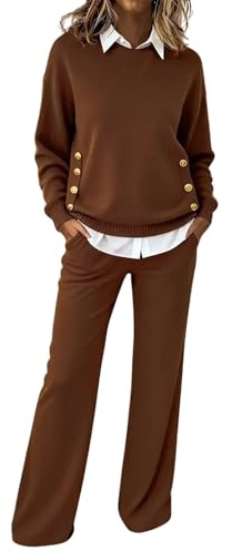 Conjuntos Chándal Mujer Trajes de Chaqueta Mujer Ropa Gimnasio Chandal Invierno Running Conjunto Deporte Otoño Roupas Femininas Pantalón Pijama Marrón M