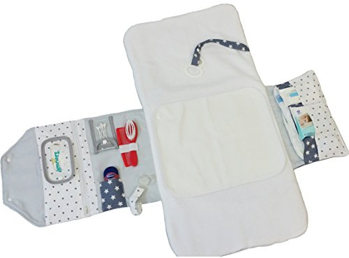 Atelier MiaMia Windeltasche Wickeltasche für Unterwegs mit Wickelauflage Wickelunterlage Limitierte Auflage (Standart+Zusatzauflage)