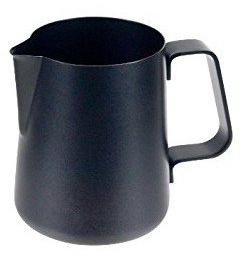 ILSA Easy Lechera antiadherente para capuchino, negro, acero inoxidable 18/8, capacidad 80 cl, tazas 8