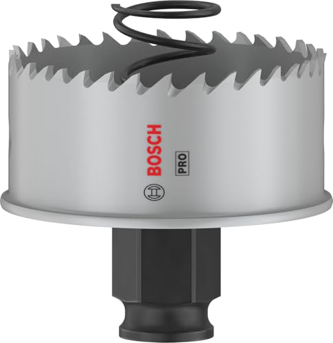Bosch 1x PRO Sheet Metal Power Change Plus Hole Saw | for Stainless steel sheets, Steel sheets, Ø 57 mm, Professional Accessory Drill Driver