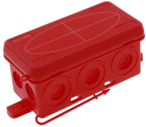 Abzweigdose, 86 x 44 x 41 mm, Ka 006 Rot, Gehäusefarbe Rot, Gehäusematerial Polypropylen (PP), Gehäusetyp: Abzweigdose, Außentiefe: 8,6 cm, Außentiefe: metrisch 86 mm, Außenhöhe